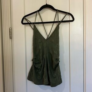 Green Strappy Women's Top